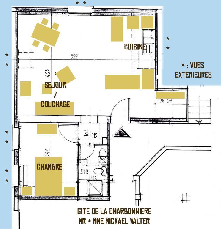 Ferienwohnung La Charbonniere Bellefosse Zimmer foto